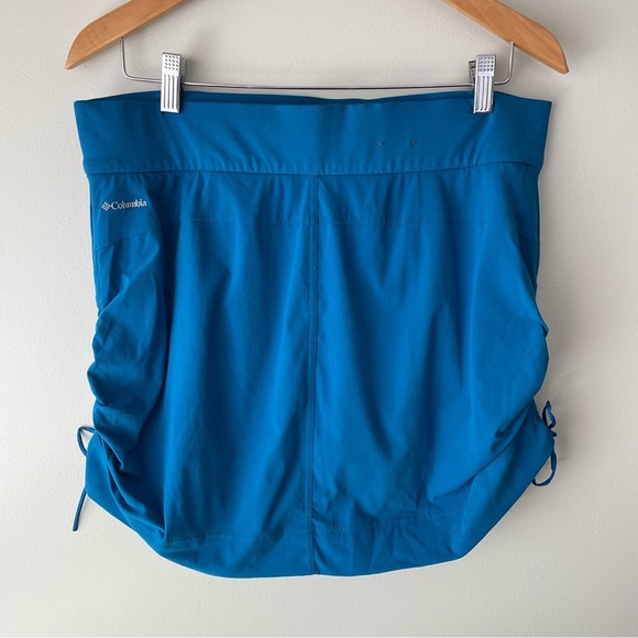 Columbia Anytime Casual Skort Athletic Outdoors Skirt Ruched Blue Size Large - Picture 3 of 8